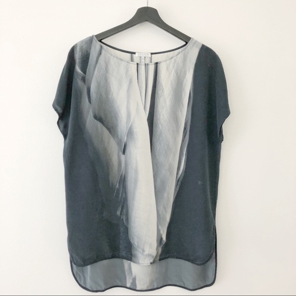 Nordstrom Tops - Leith Scarf Print Silk Shirt